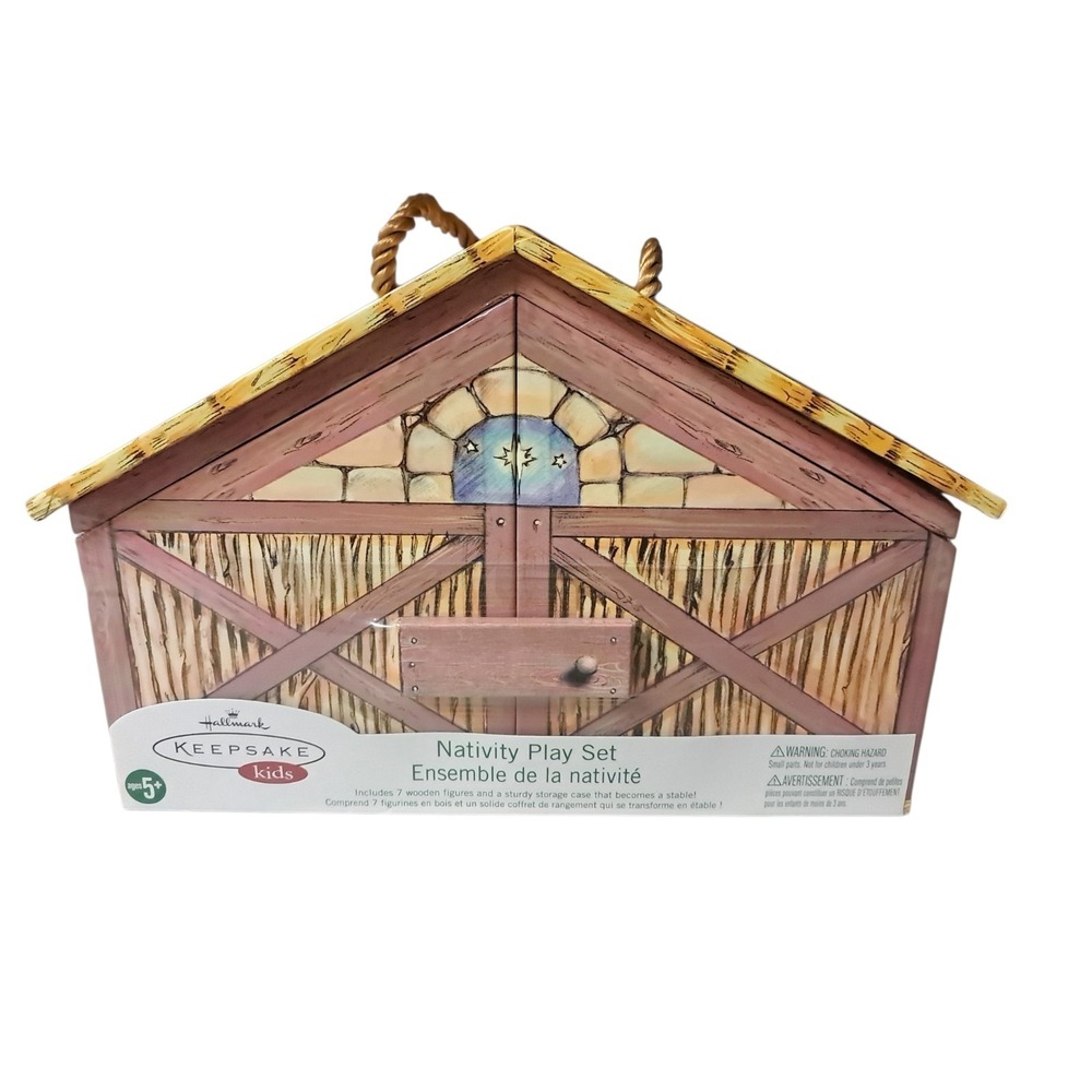 HALLMARK Keepsake Kids NATIVITY PLAY SET ~ Storage Case ~ 7pcs ~ NEW & SEALED - Picture 4 of 10